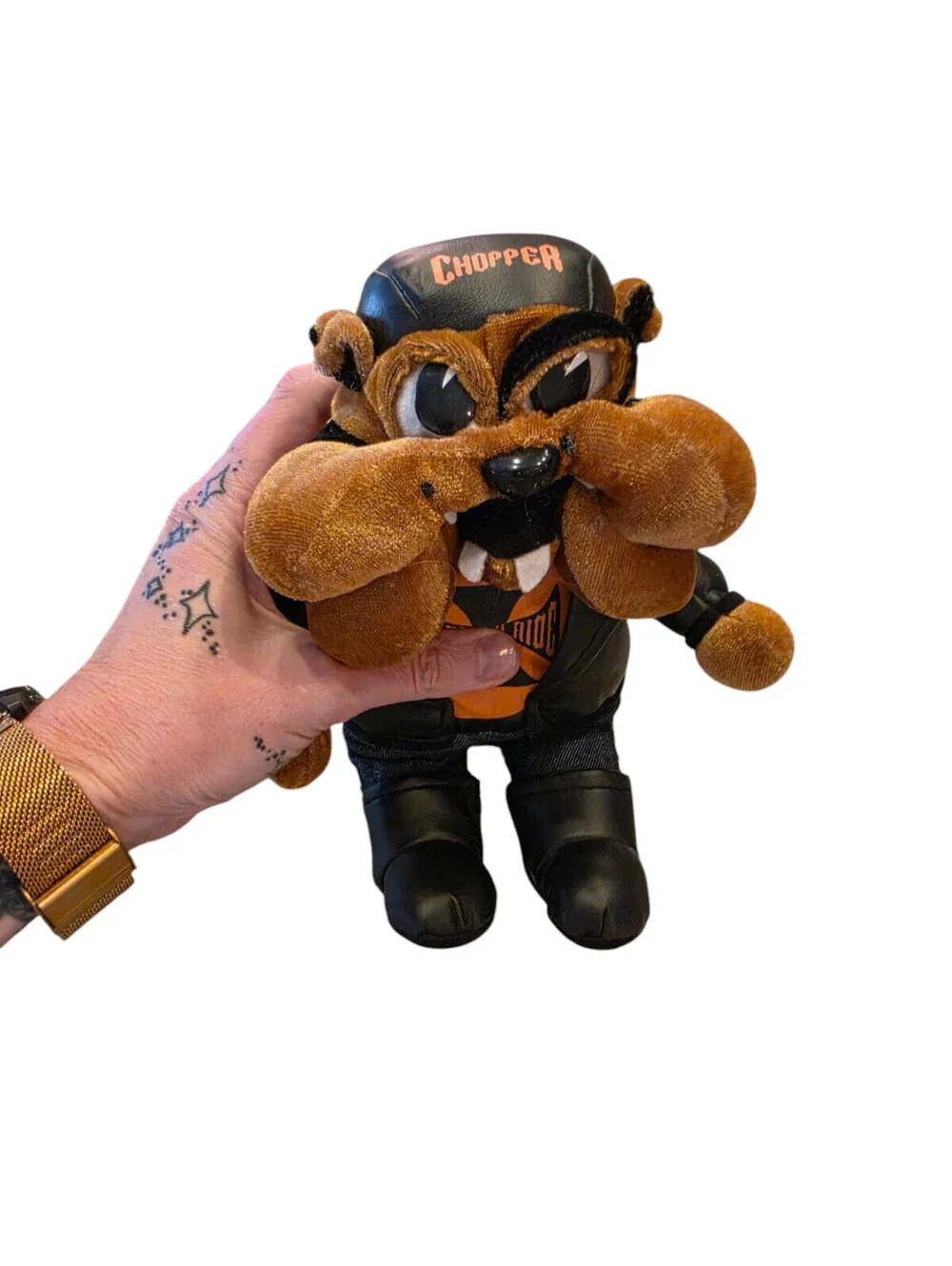 Bulldog Biker Plush Born to Ride Chopper Motorcycle Plush Dog -Toy Factory